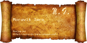 Moravik Imre névjegykártya
